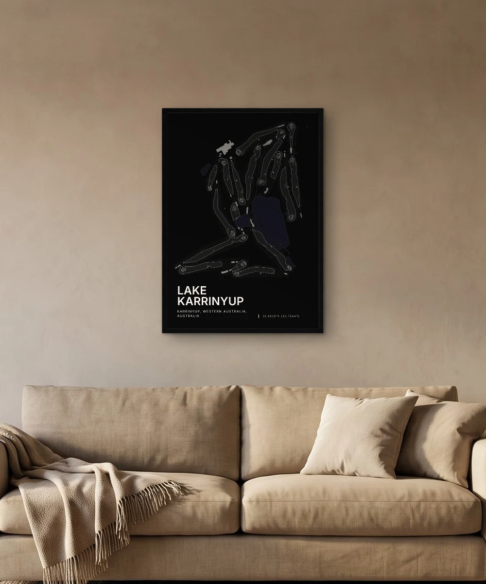 Lake Karrinyup in the Noir style, in a Black frame