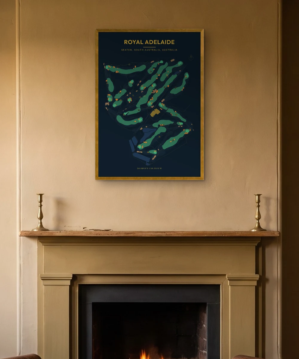 Royal Adelaide in the Midnight style, in a Antique Gold frame